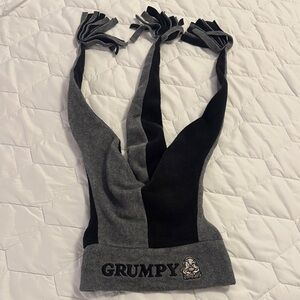 Grumpy Two-Tone Gray & Black Stocking Cap